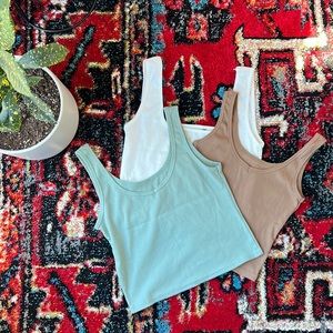 Ribbed Cropped Tank Bundle NWOT